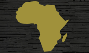 Carte Afrique sur un mur de pierre